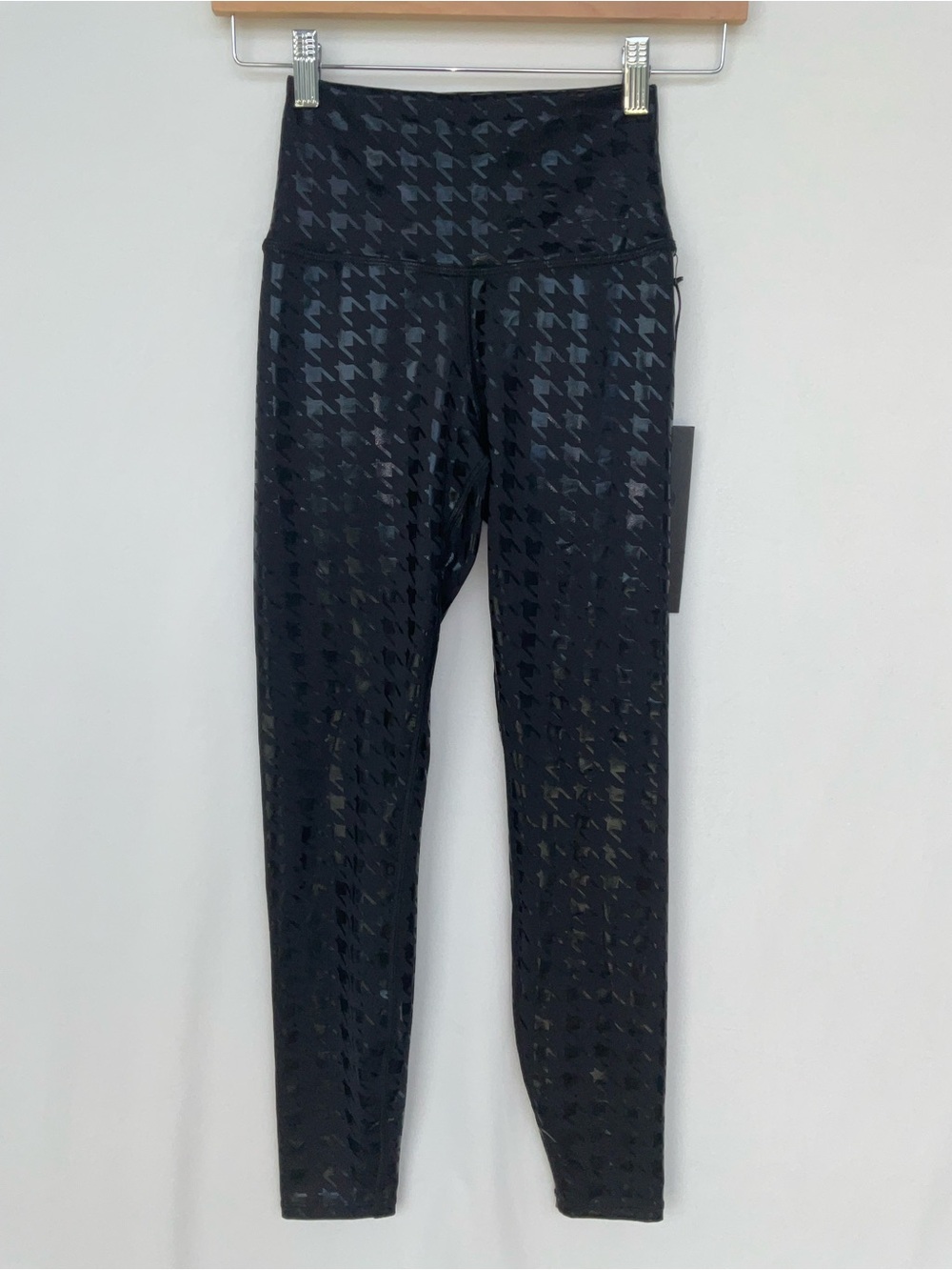 Noli Black Houndstooth High-Rise Leggings